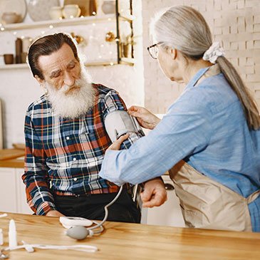 Professional caregiver offering in-home companion services to help seniors stay engaged and connected.