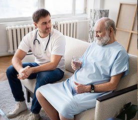 Professional caregiver delivering home care services Marin County CA for seniors and their families.