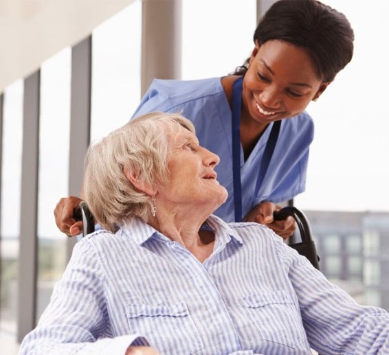 Compassionate caregiver providing one-on-one support through in-home companion services for an older adult at home.